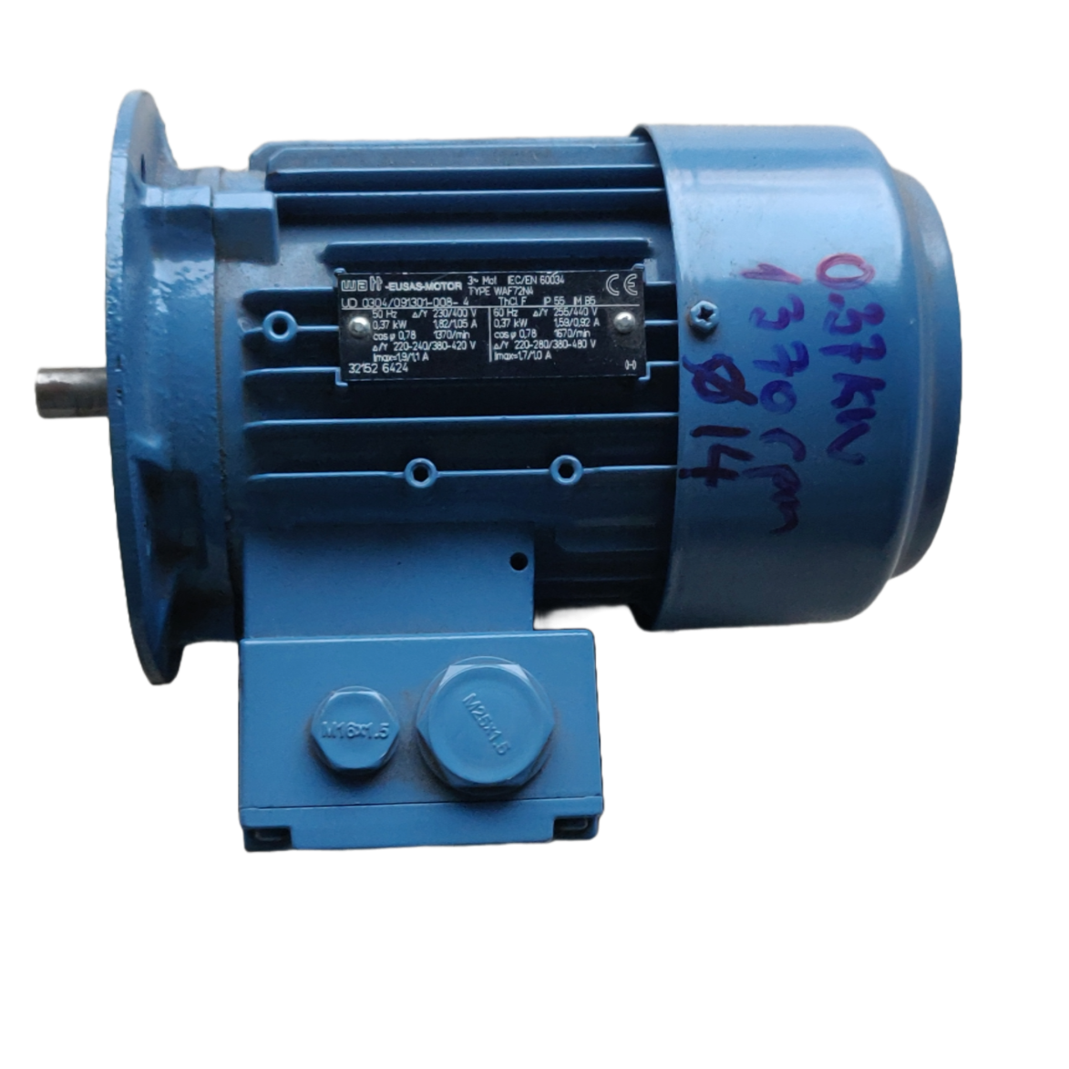 WATT 0.37kw 1370rpm Adobe Express square Motor electric trifazat WATT 0.37kW 1370rpm - imagine 1
